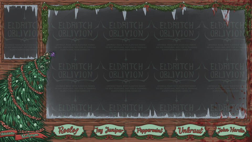 Streaming Layout Commission Work for MalyNym. Holiday Special TTRPG One shot