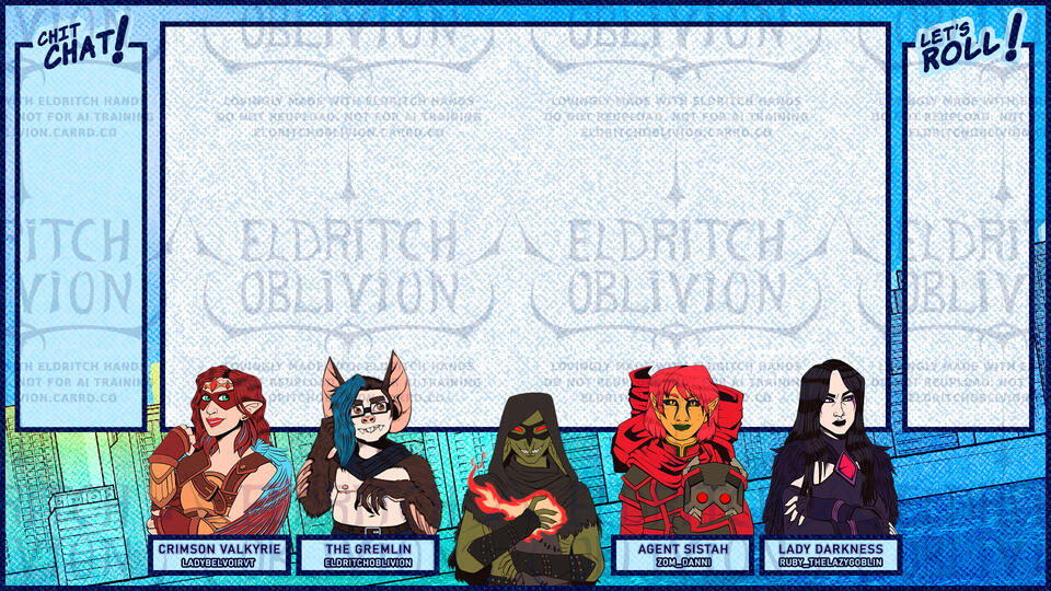 Streaming Layout Commission Work for MalyNym's Mini Series Monthly Masks: The Outcasts